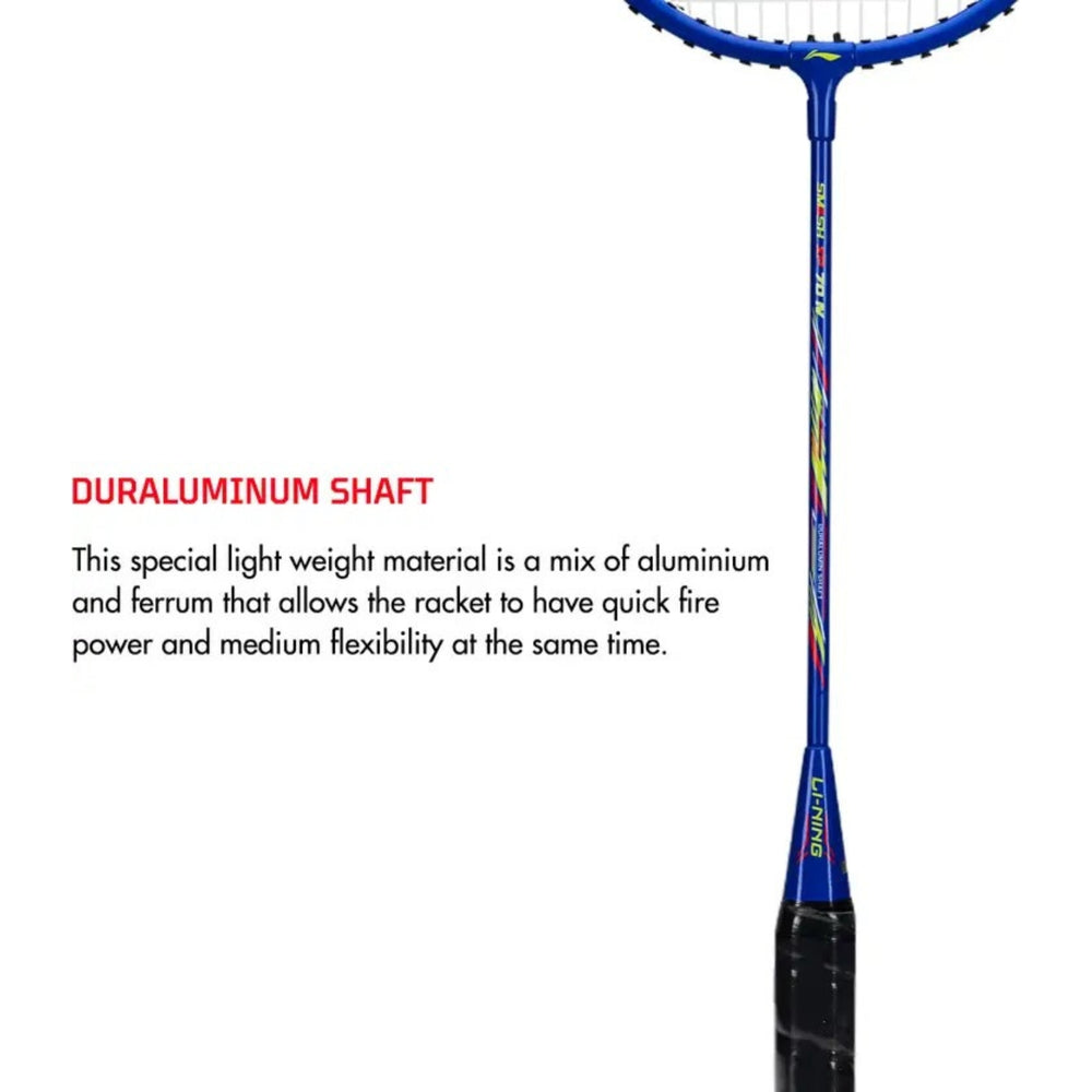 Li-Ning AYPU167-1 Smash XP 70 IV Strung Badminton Racquet with Full Cover (Pack of 2 Rackets), G5 – Violet/Yellow | Durable Aluminum Frame, Pre-Strung Racquets for Beginners - Best Price online Prokicksports.com