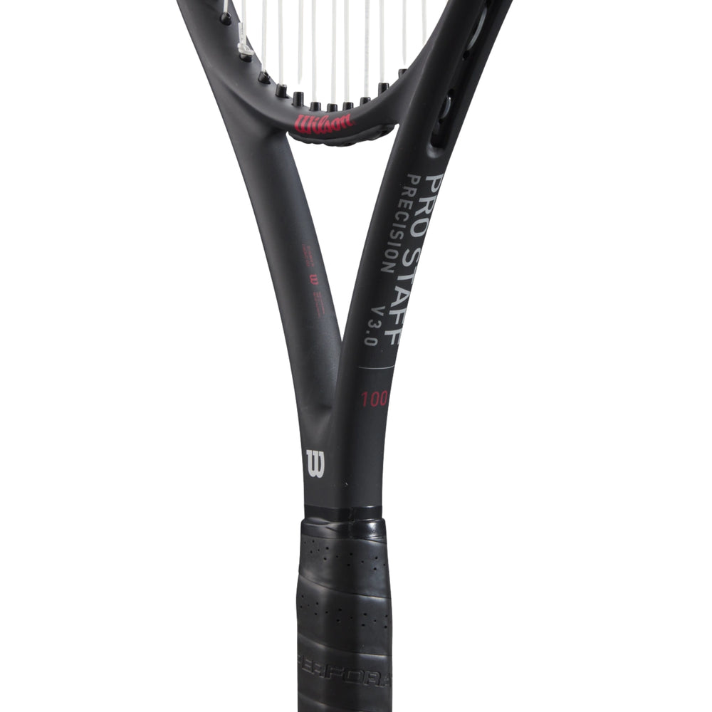 Wilson PRO Staff Precision 100 Strung Tennis Racquet (L3 - 4 3/8) Black/Silver/Red | 305g Performance Racquet - Best Price online Prokicksports.com
