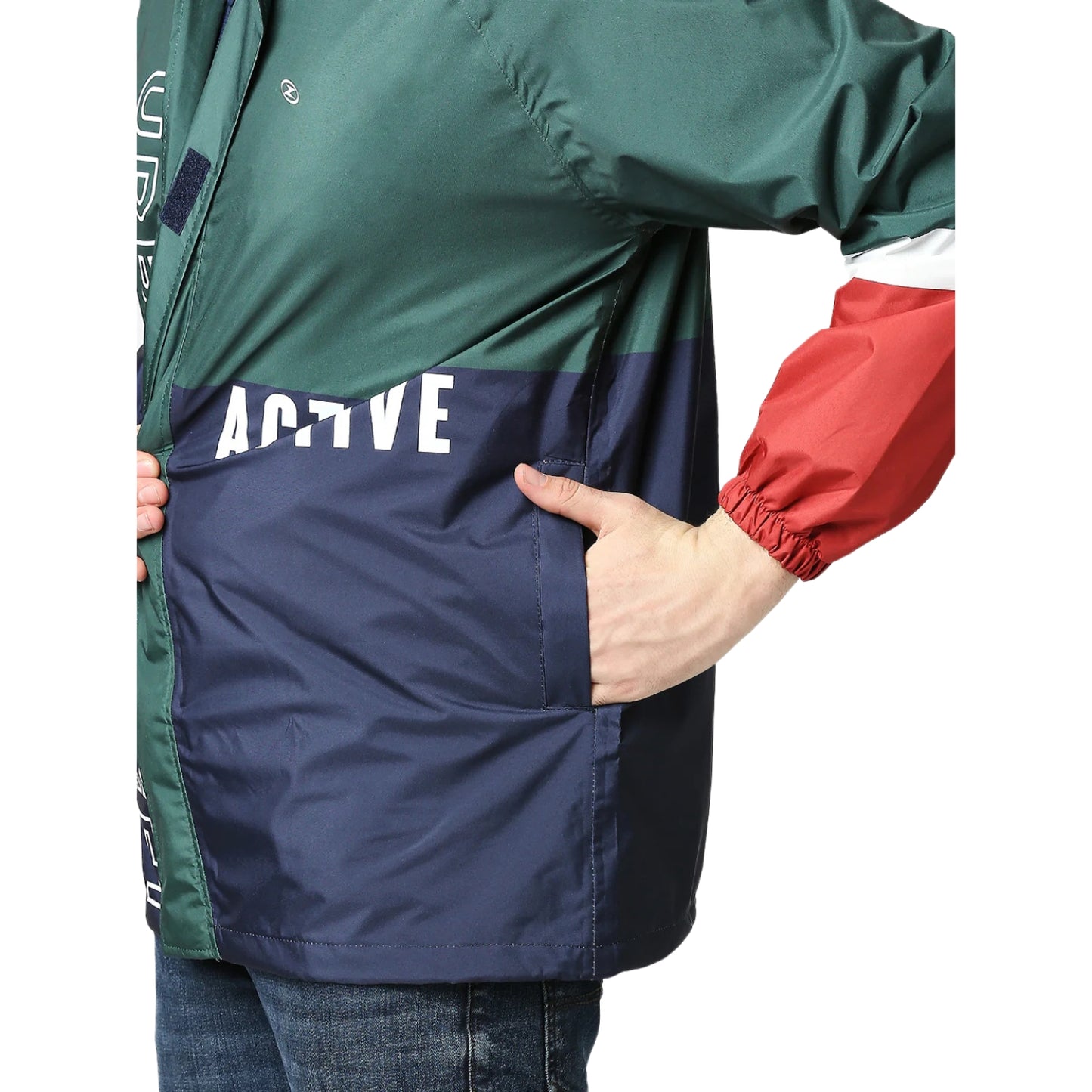 ZEEL MJ201 Men’s Waterproof Rain Jacket Fully Waterproof Polyester Jacket with PVC-Coated Lining & Adjustable Hood - Best Price online Prokicksports.com