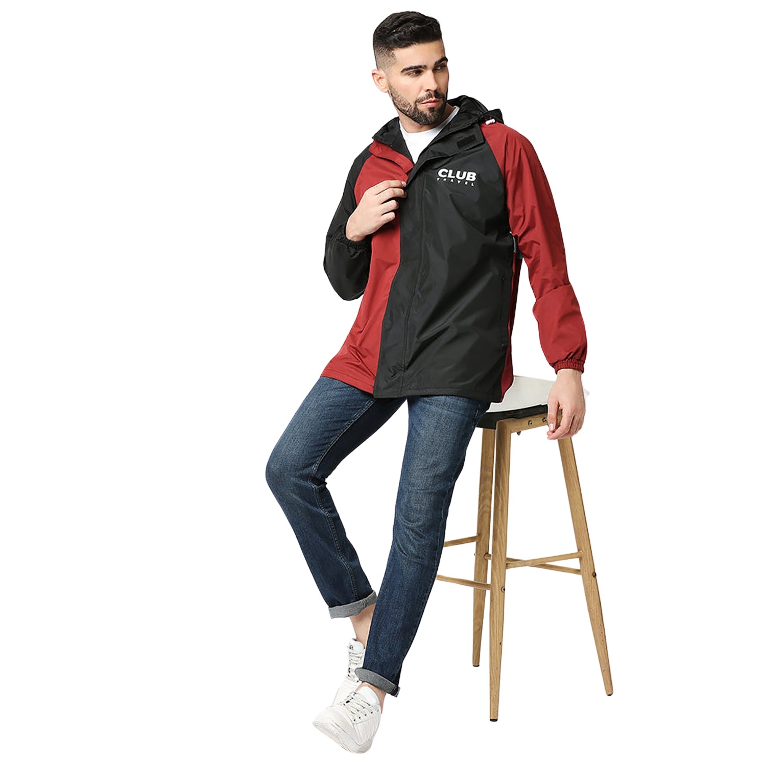 Zeel Outdoor Essential Men’s Waterproof Rain Jacket MJ106 – Lightweight, Hooded Windcheater for Monsoon, Travel, Trekking, Hiking, Camping - Best Price online Prokicksports.com