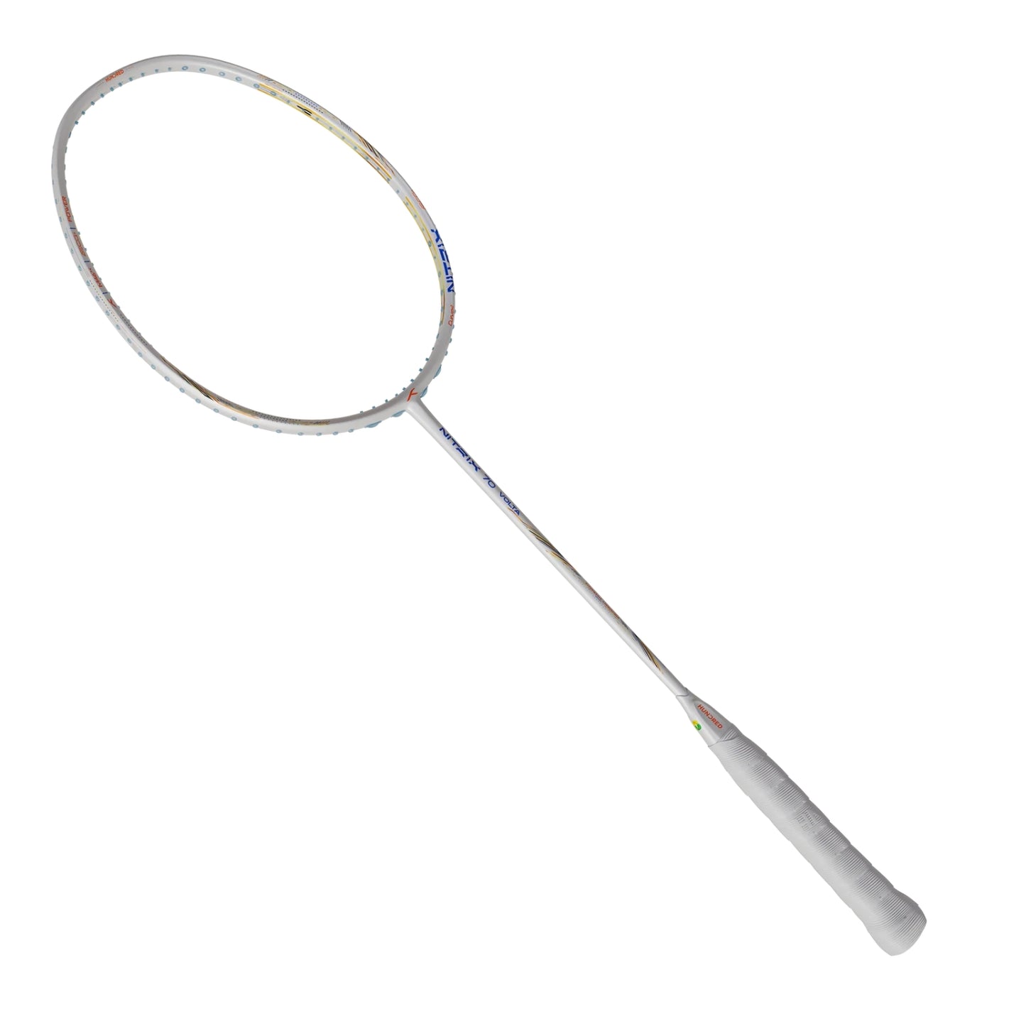 HUNDRED Nitrix 70 Volta Unstrung Badminton Racquet, White/Copper | M46X Carbon Fibre Frame with Vaporshaft 6.1mm | Professional Attack Series - Best Price online Prokicksports.com