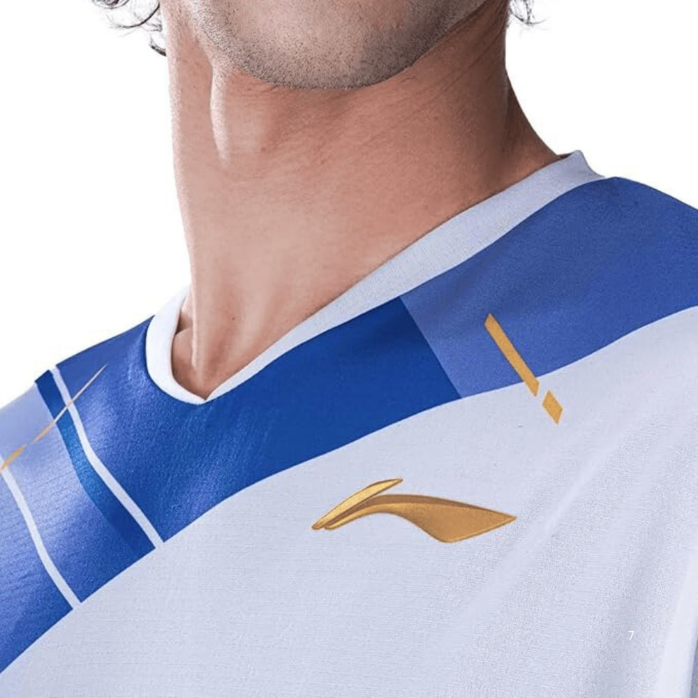 Li-Ning ATSUA45 Men’s V-Neck Badminton T-Shirt – Quick-Dry, Lightweight Polyester, Breathable Sportswear - Best Price online Prokicksports.com