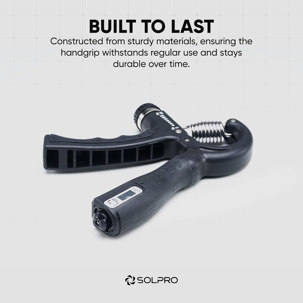 Solpro SHG-046 Velgrip Adjustable Hand Grip Strengthener – 5-60kg Resistance, Mechanical Counter, Forearm & Finger Exerciser for Men & Women, Home & Gym Use - Best Price online Prokicksports.com