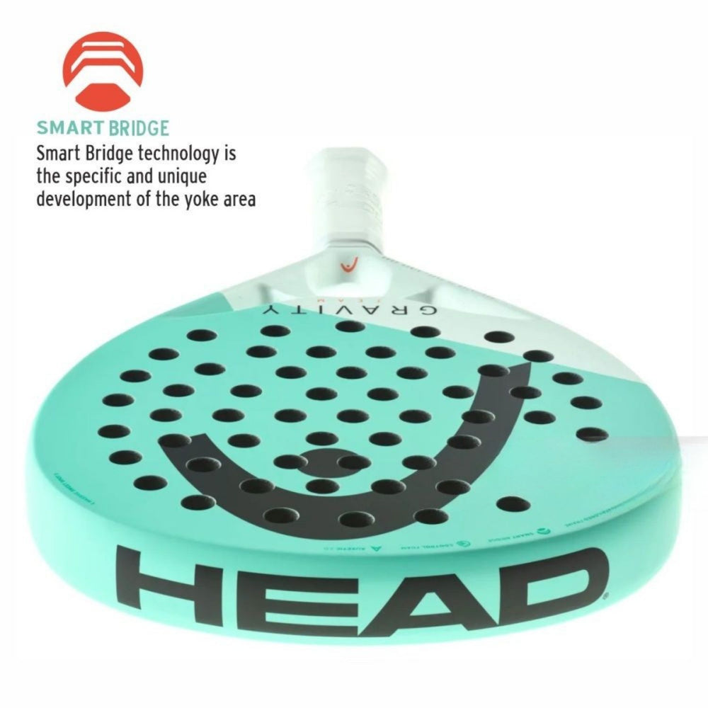 Head Gravity Team 2024 Padel Racquet 360g | Lightweight Round Shape Control Racket with Auxetic Technology - Best Price online Prokicksports.com