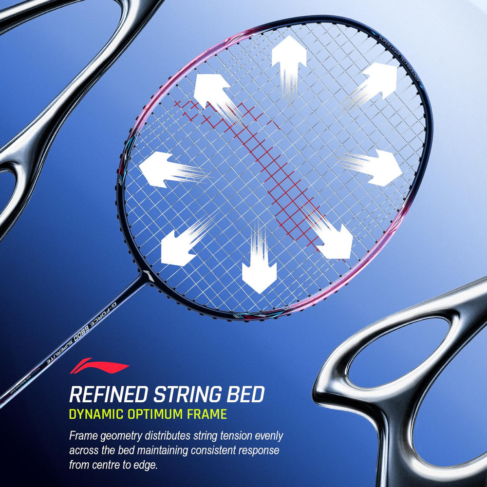 Li-Ning G-Force 6800 Superlite Unstrung Badminton Racquet, 5U G6 | Head Heavy, Flexible Shaft, Dynamic Optimum Frame