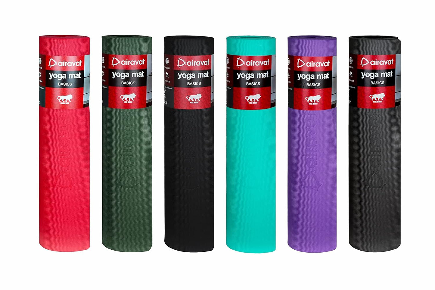 Airavat EVA Foam Yoga Mat – 4mm Non-Slip Exercise Mat for Men & Women | Lightweight, Foldable & Durable | Ideal for Yoga, Pilates, Stretching & Home Workouts (Cyan) - Best Price online Prokicksports.com