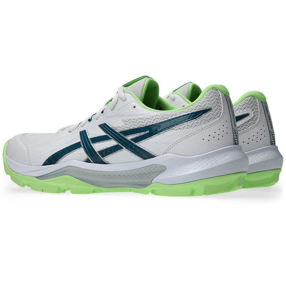 ASICS Gel-Peake 3 Cricket Rubber Shoes – White/Dark Teal | Superior Grip & Comfort for All-Round Cricket Performance - Best Price online Prokicksports.com