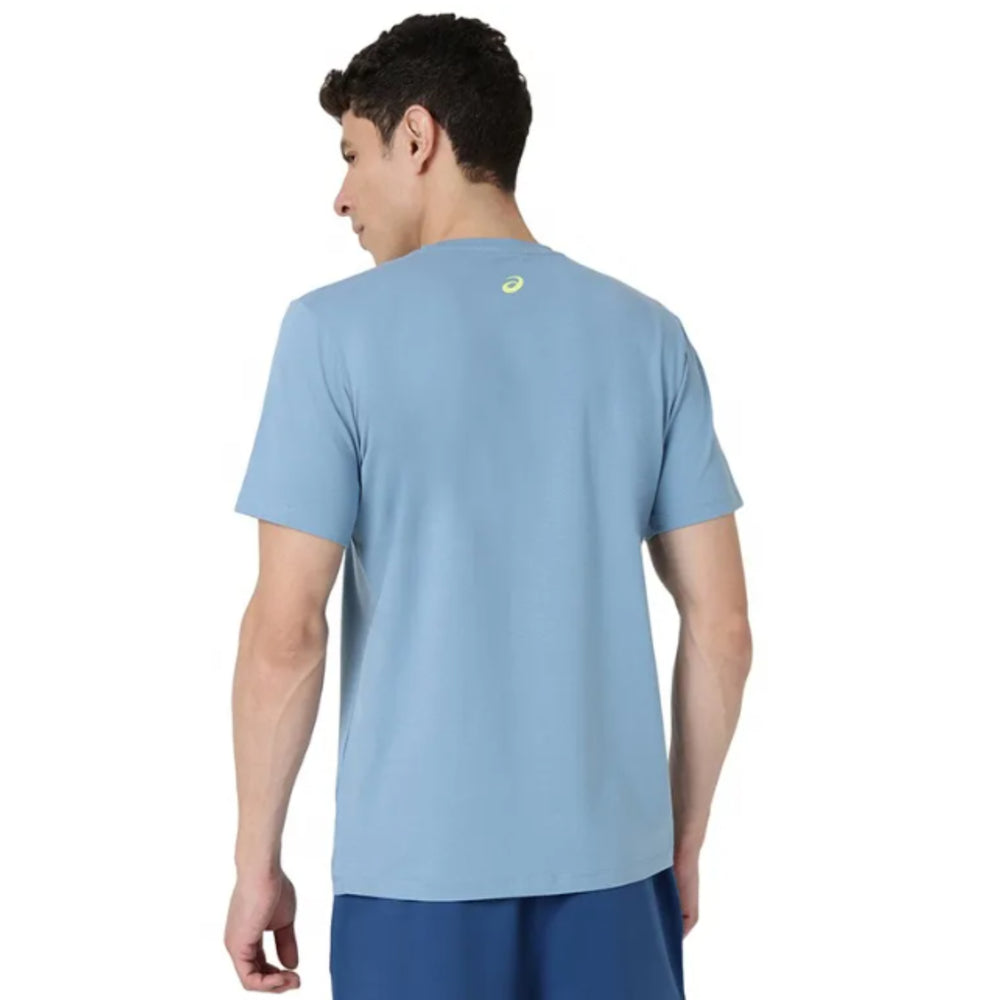 ASICS Diagonal Graphic SS Top for Men | Round Neck Sports T-Shirt - Best Price online Prokicksports.com