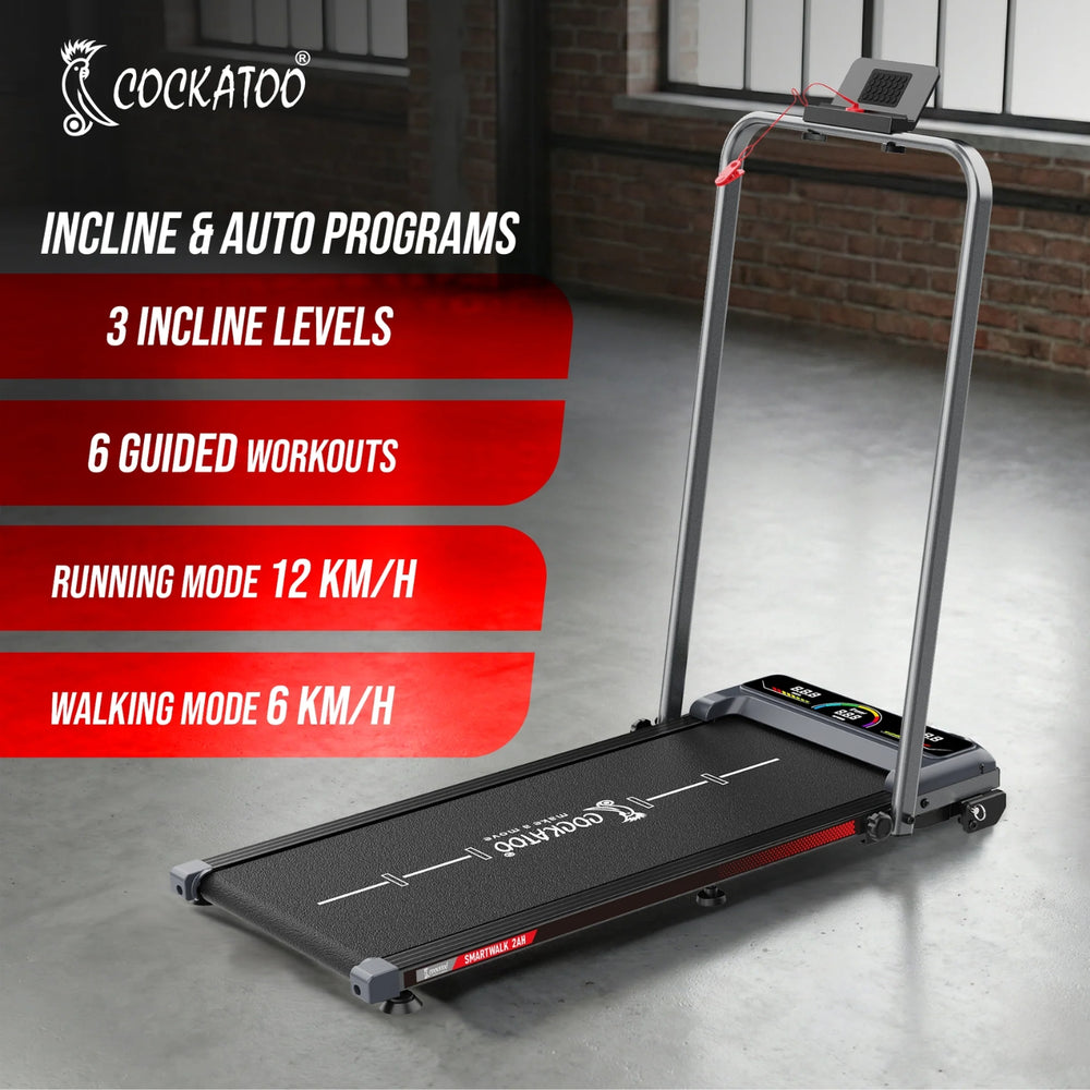 Cockatoo SmartWalk 2AH Walkpad – Foldable Under-Desk Walking Treadmill with Remote Control, LED Display & Compact Home Fitness Design - Best Price online Prokicksports.com