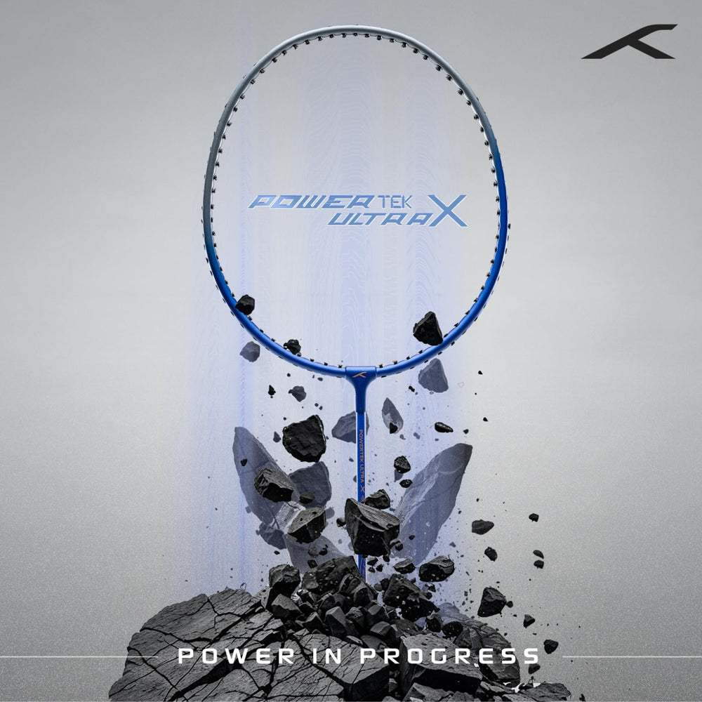Hundred Powertek Ultra X Strung Badminton Set (2 Racquets) | Lightweight Aluminium Frame with Head-Heavy Balance, Full Cover | Beginner Friendly Combo Kit - Best Price online Prokicksports.com