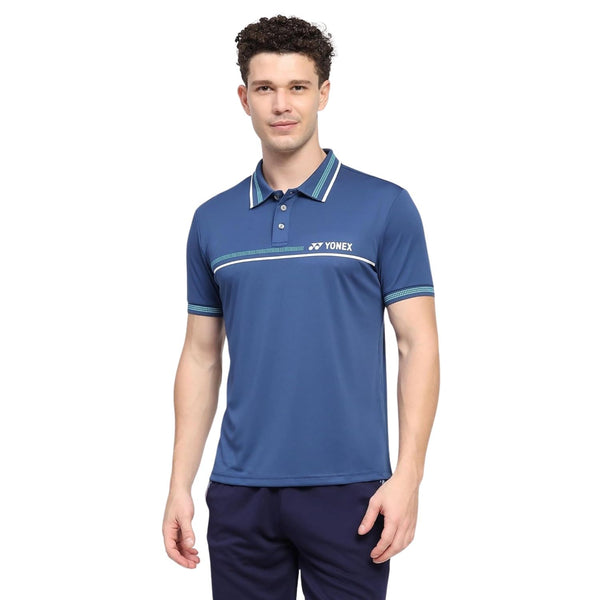 Yonex 2736 Easy4 Men's Polo T-Shirt White | TruDry Quick Dry, Breathable Fleecy Polyester | Athletic Polo Collar Tee for Badminton, Tennis, Gym & Multi-Sport