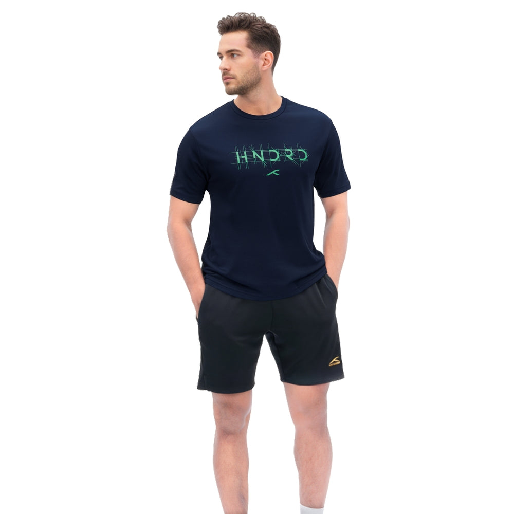 Hundred HBTS-5M333 Men’s Badminton T-Shirt | Quick Dry Round Neck Sports Tee for Training & Matches | Lightweight Performance Wear - Best Price online Prokicksports.com