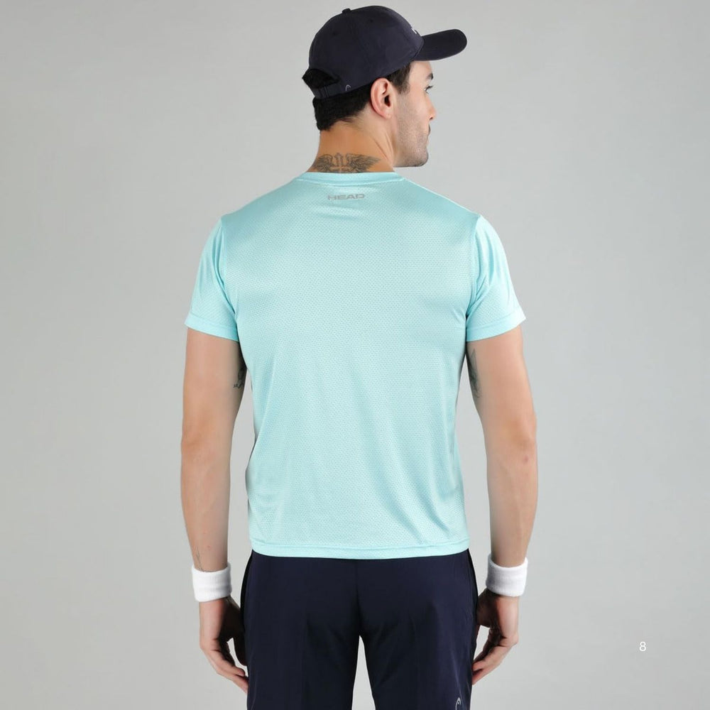 HEAD HCD Model Men's Round Neck T-Shirt – 100% Polyester | Moisture-Wicking, Lightweight Crew Neck, Athletic Fit - Best Price online Prokicksports.com