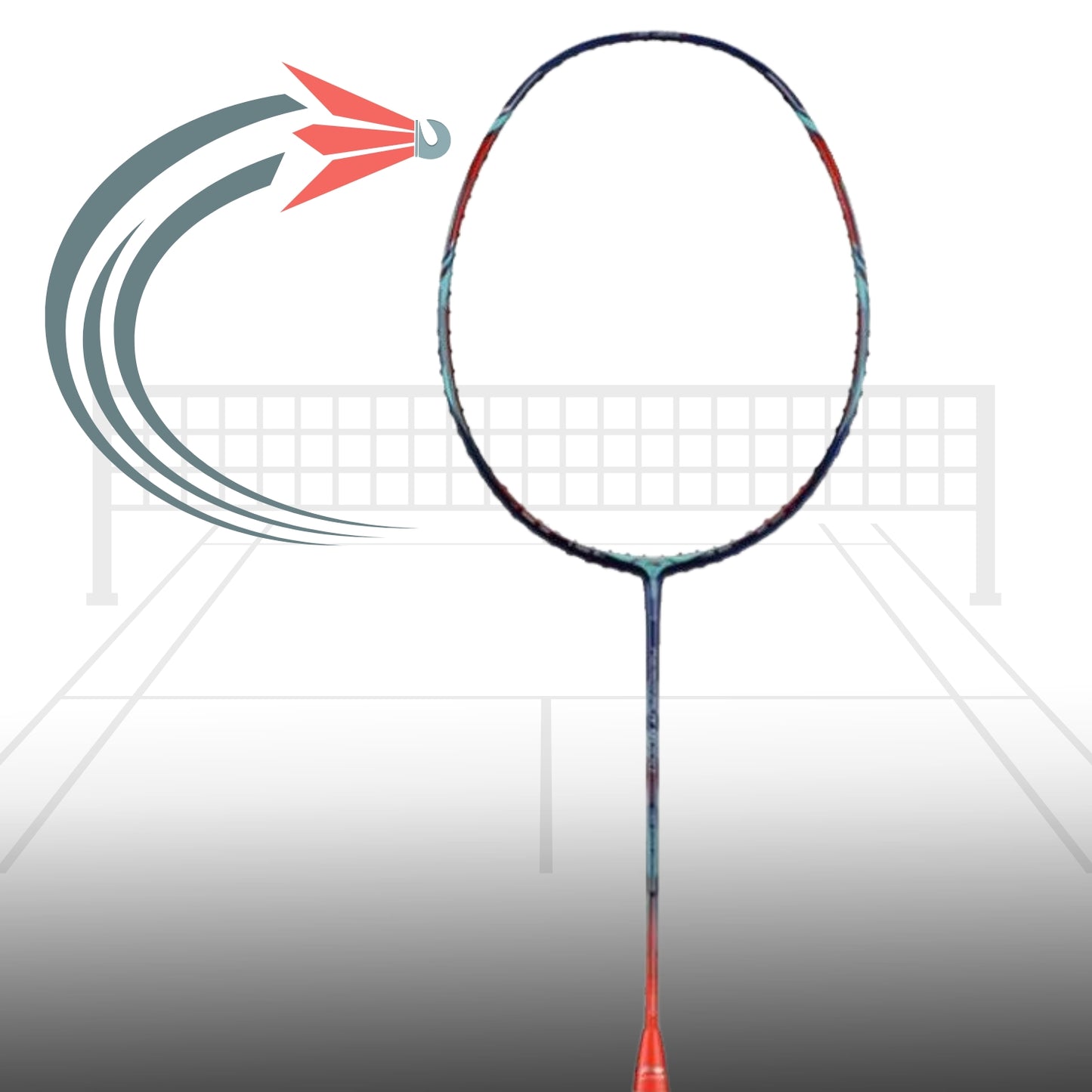 Li-Ning Aeronaut 9000C Combat Badminton Racquet - Blue/Red - Best Price online Prokicksports.com