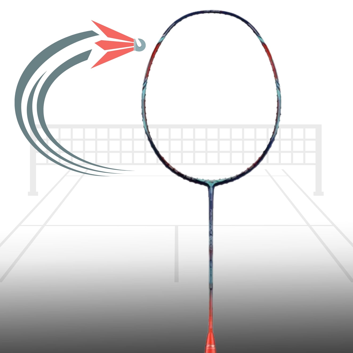 Li-Ning Aeronaut 9000C Combat Badminton Racquet - Blue/Red - Best Price online Prokicksports.com