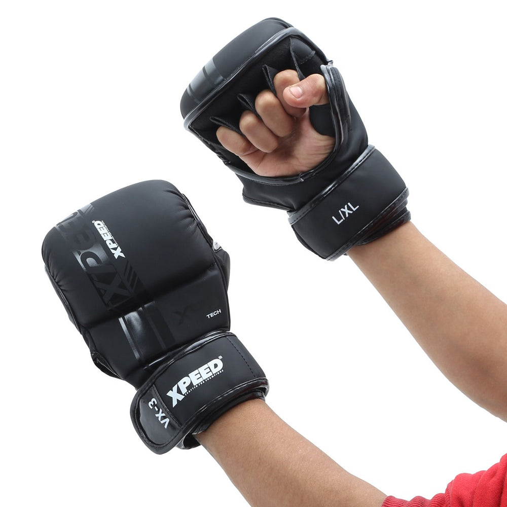 XPEED XP3056 Matt PU Sparring MMA Gloves | Injection Mould Foam Padding | Full Wrist Support | Professional MMA Training Gloves - Best Price online Prokicksports.com