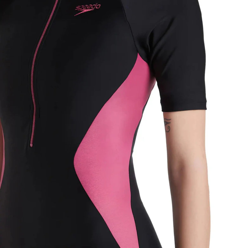 Speedo AF Zip Front SS Kneesuit – Women’s Short Sleeve Swimwear - Best Price online Prokicksports.com
