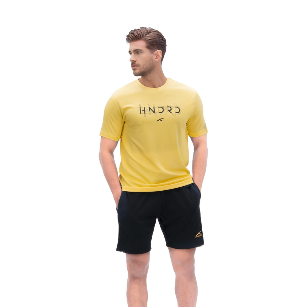 Hundred HBTS-5M333 Men’s Badminton T-Shirt | Quick Dry Round Neck Sports Tee for Training & Matches | Lightweight Performance Wear - Best Price online Prokicksports.com