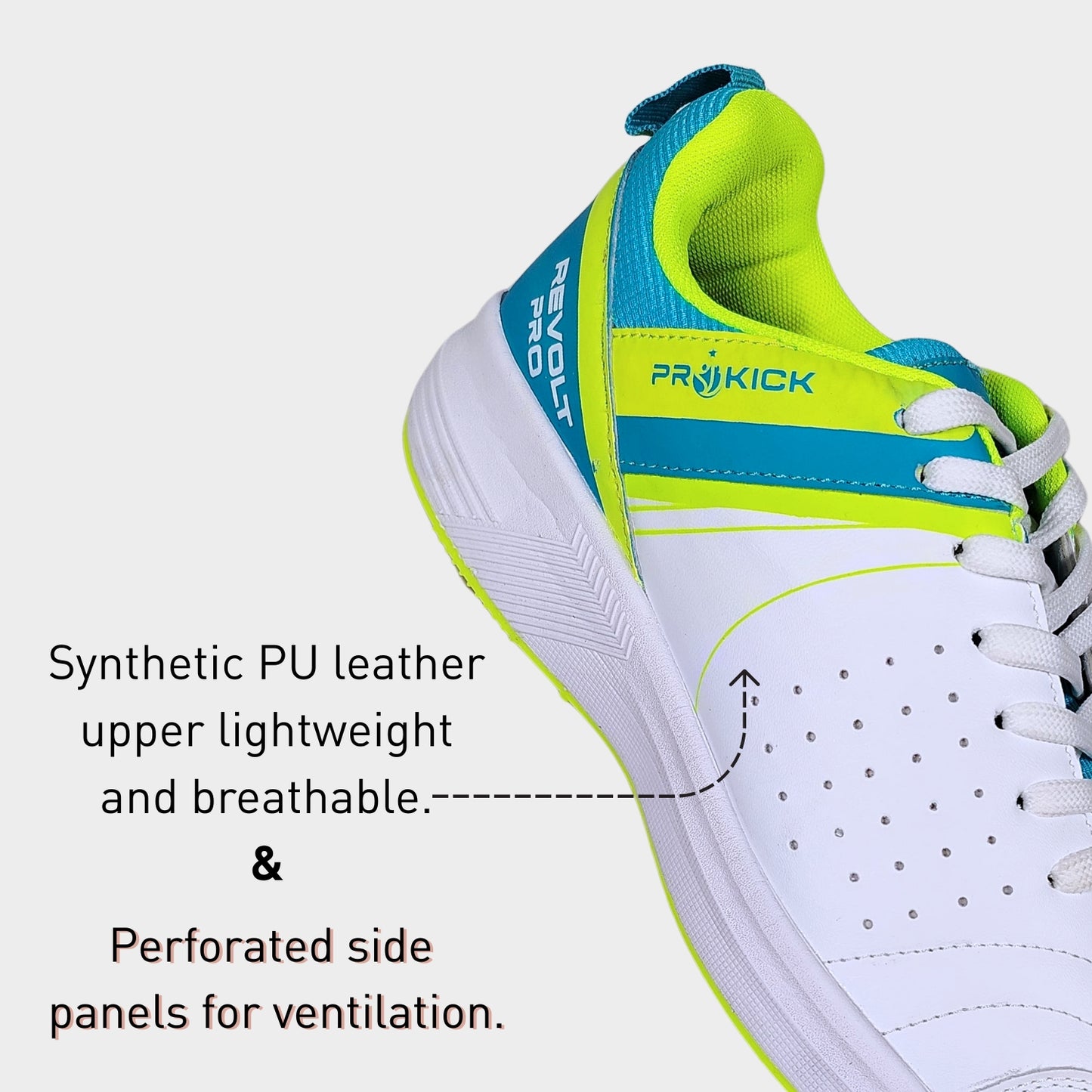 Prokick Revolt Pro Metal Spike Cricket Shoes – Lightweight Men’s Sports Footwear with Metal Spikes | Enhanced Grip | Breathable Design | All-Rounder Performance on Turf and Pitch - Best Price online Prokicksports.com