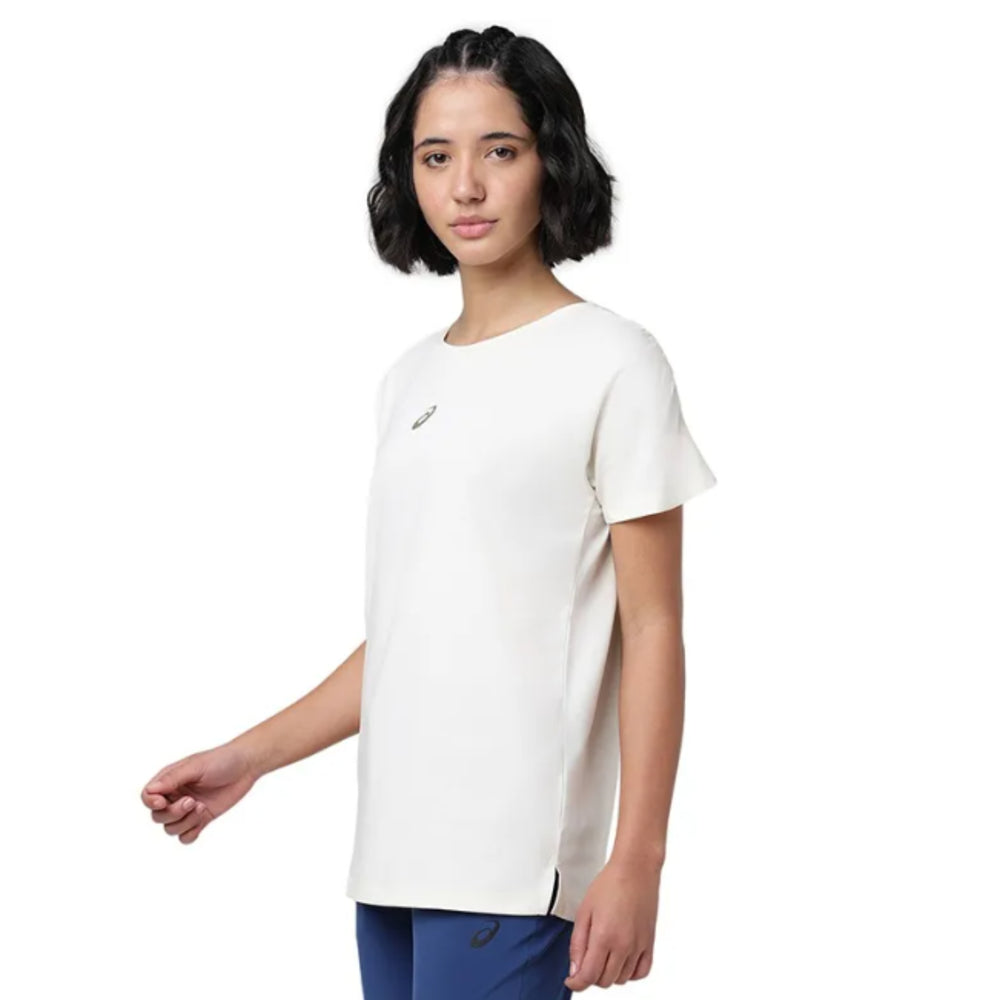 ASICS Gathered Shoulder SS Top for Women | Round Neck Sports T-Shirt - Best Price online Prokicksports.com