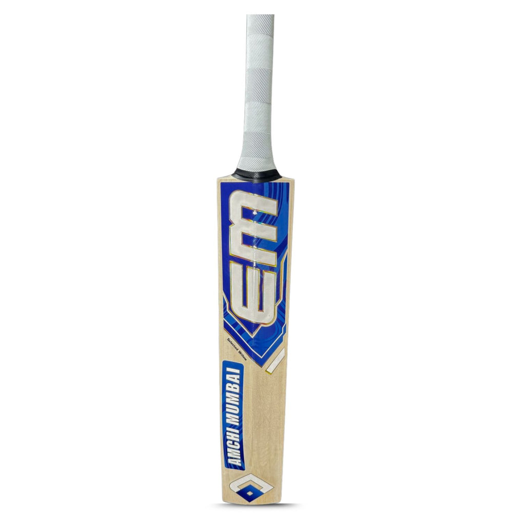 EM Amchi Mumbai Kashmir Willow Cricket Bat - Short Handle | Lightweight Grade 1 Bat for Beginners & Intermediates - Best Price online Prokicksports.com