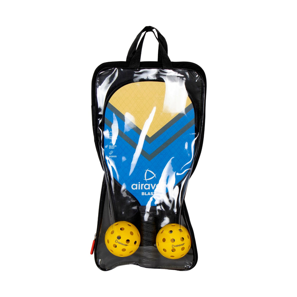 Airavat Blast 7406 Pickleball Paddle Set – 13mm | 2 Paddles + 2 Balls + Carry Bag | USAPA Approved | Lightweight Power & Control | Premium Grip | Tournament Ready (Yellow, Blue) - Best Price online Prokicksports.com