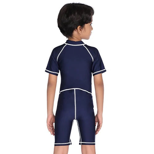 Airavat 1506 Children Swimwear | Half Body Swimsuit for Kids | Navy Blue | Comfortable & Durable - Best Price online Prokicksports.com