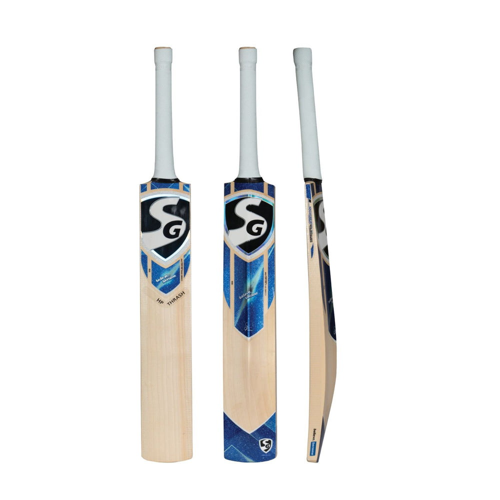 SG HP Thrash English Willow Cricket Bat | Grade 3 Willow | Power Hitter's Profile (1000-1200g) | Thick Edges (42mm) | Premium Octopus Grip - Best Price online Prokicksports.com