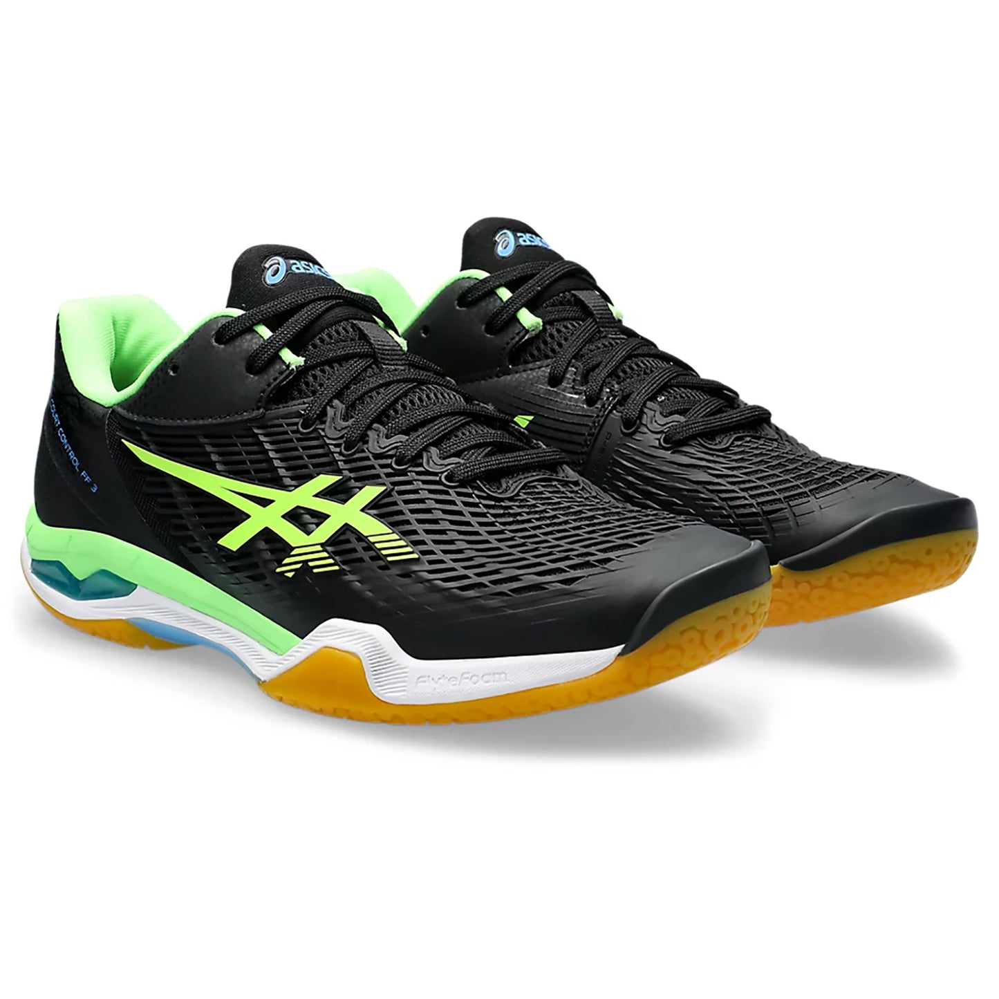 ASICS Mens Court Control FF 3 Men's Badminton Shoes - Black/Lime Burst - Best Price online Prokicksports.com