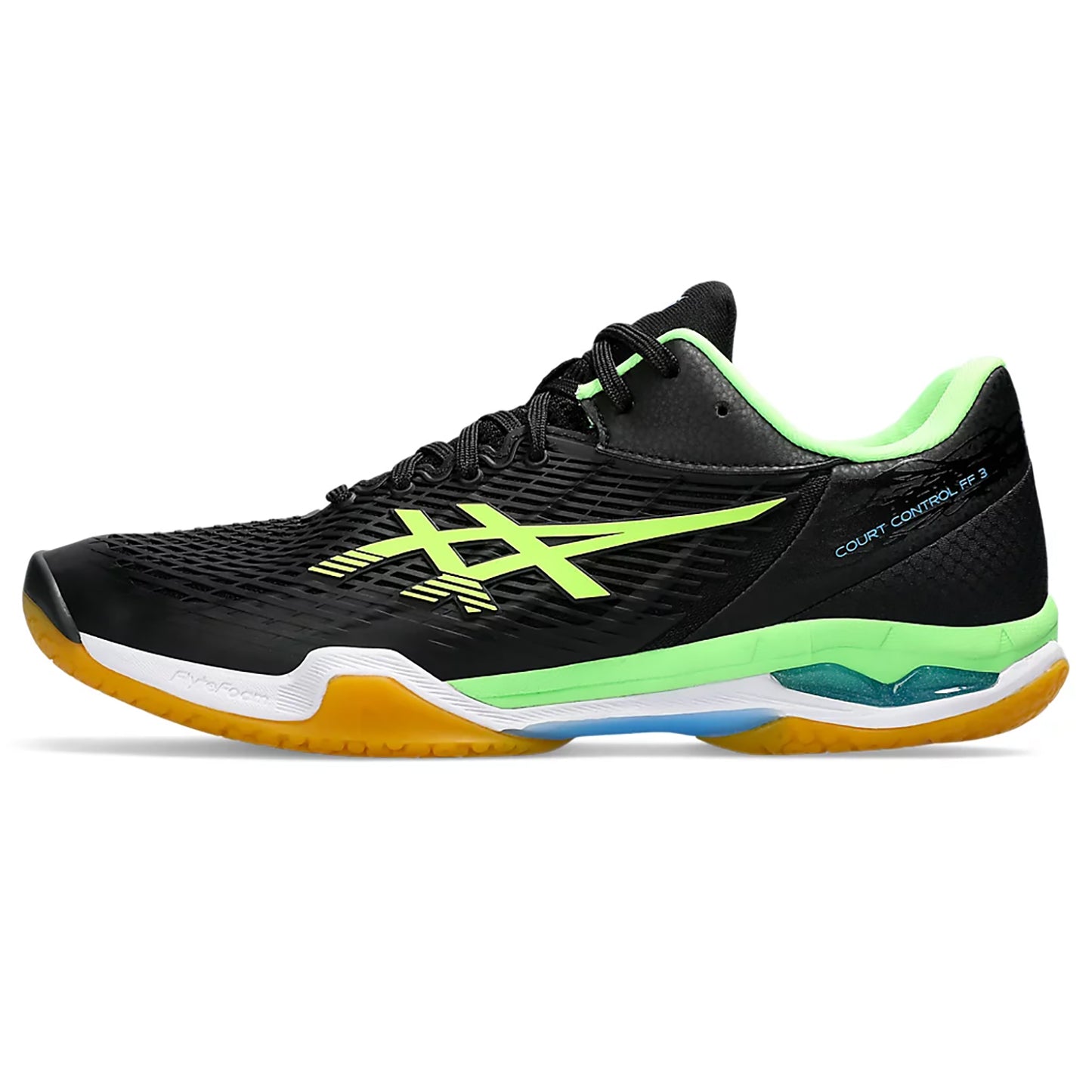 ASICS Mens Court Control FF 3 Men's Badminton Shoes - Black/Lime Burst - Best Price online Prokicksports.com