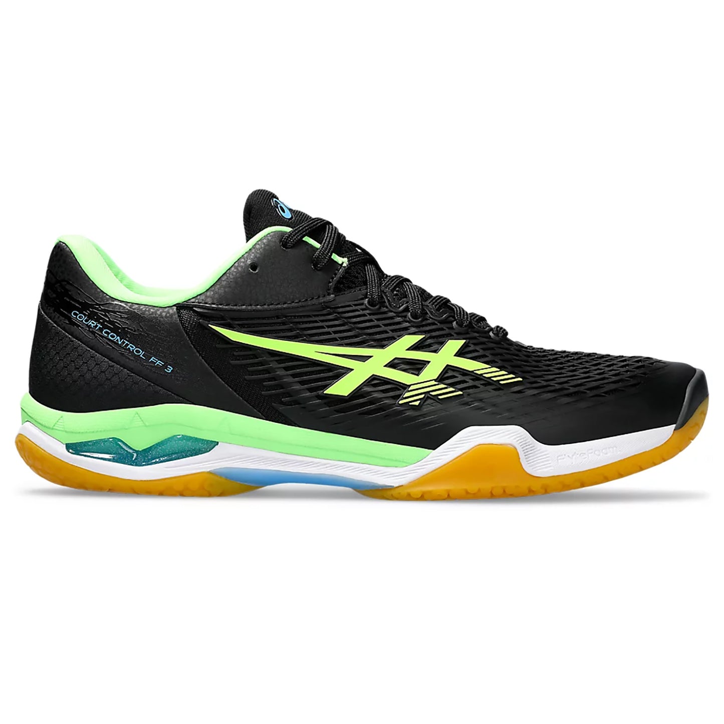 ASICS Mens Court Control FF 3 Men's Badminton Shoes - Black/Lime Burst - Best Price online Prokicksports.com