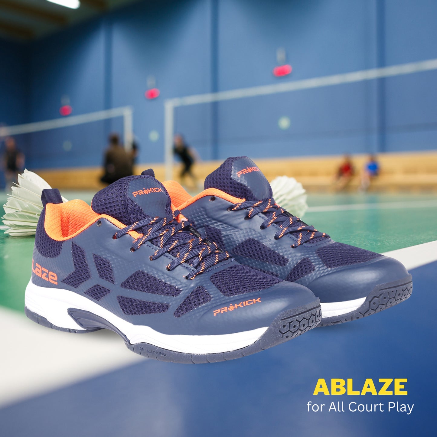 Prokick A-Blaze Non-Marking Badminton Shoes - Best Price online Prokicksports.com
