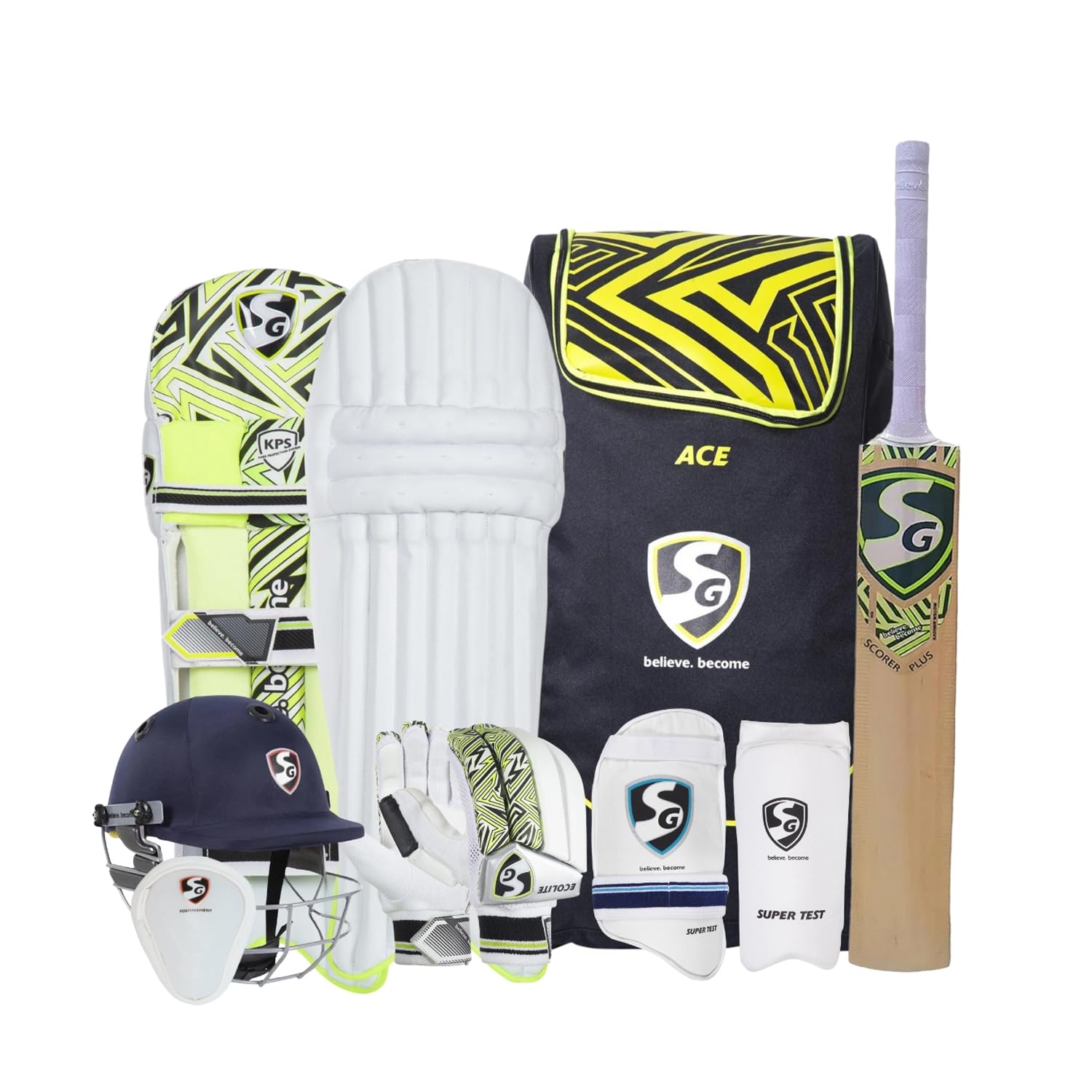 SG Ace Cricket Kit With Helmet - Best Price online Prokicksports.com