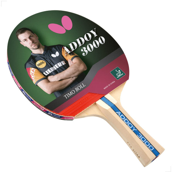 Butterfly Addoy 3000 Table Tennis Racket – All-Round Performance Paddle with Addoy Rubber for Spin & Control | Ideal for Recreational & Beginner Players