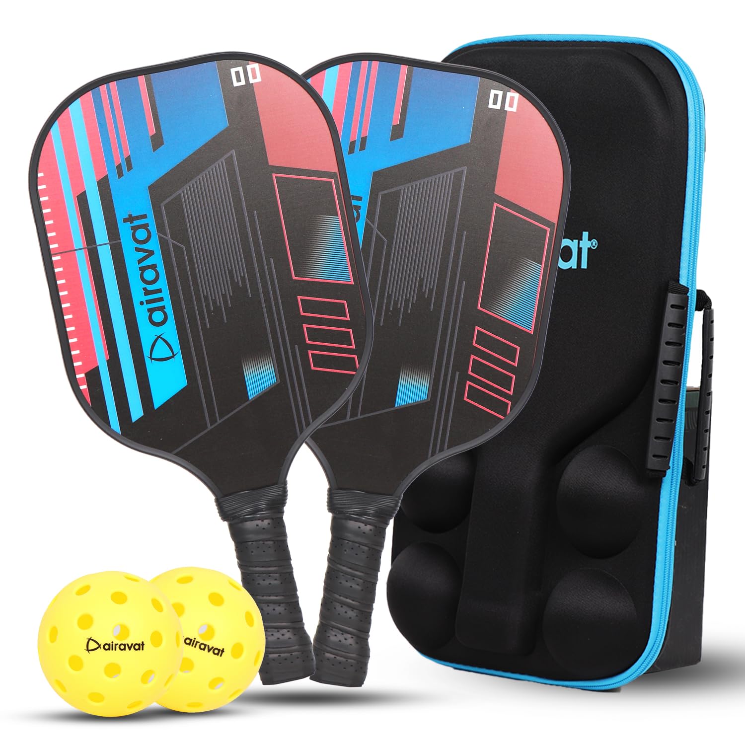 Airavat Bang 7403 Pickleball Paddle Set (Combo of 2 Pc Pickleball Paddles, 2 Pc Balls & 1 Premium Bag) (Copy) - Best Price online Prokicksports.com