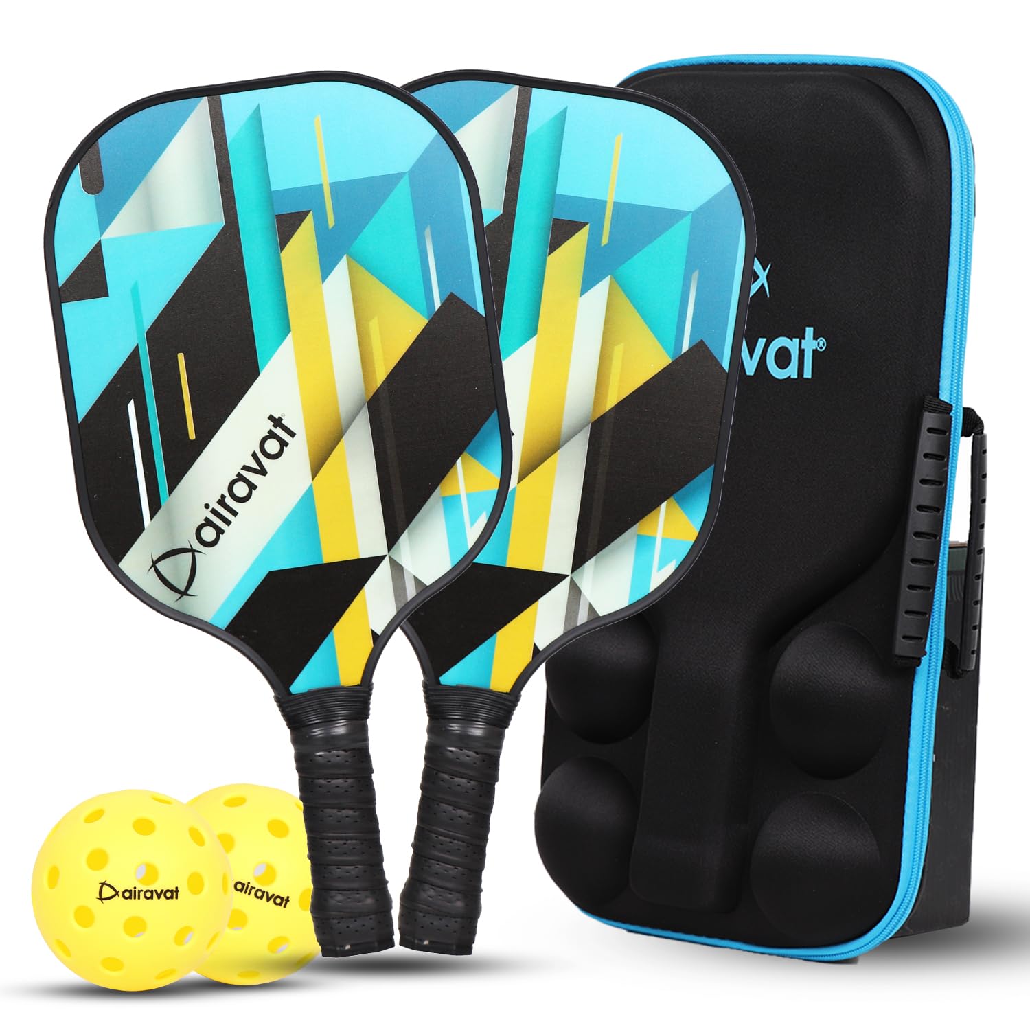 Airavat Bang 7403 Pickleball Paddle Set (Combo of 2 Pc Pickleball Paddles, 2 Pc Balls & 1 Premium Bag) (Copy) - Best Price online Prokicksports.com