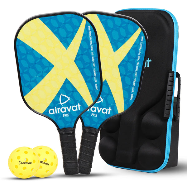 Airavat Prix 7404 Pickleball Paddle Set (Combo of 2 Pc Pickleball Paddles, 2 Pc Balls & 1 Premium Bag)