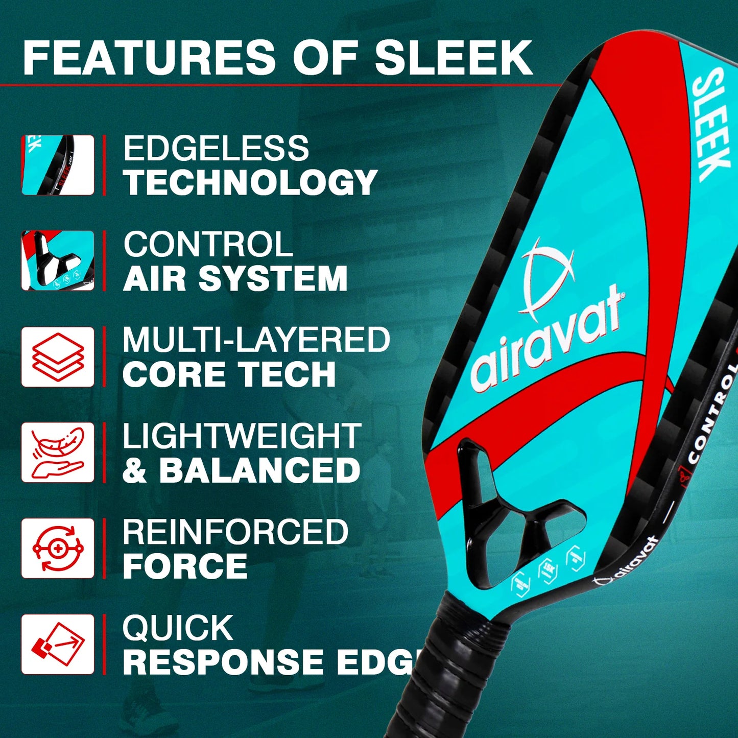Airavat Sleek 7407 Pickleball Paddle - Best Price online Prokicksports.com