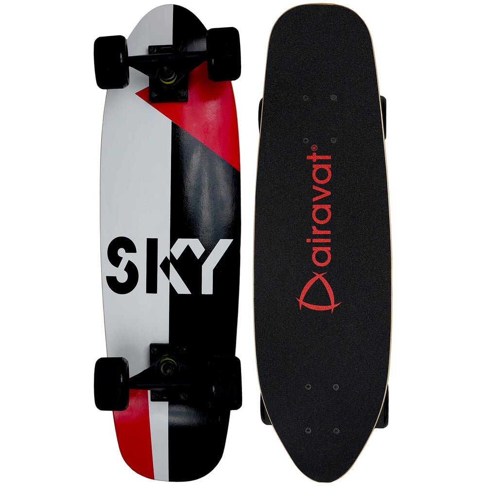 AIRAVAT Gallant Wooden Skateboard | Premium 7-Layer Deck with Non-Slip PU Wheels | Multicolor Board for Kids, Teens & Adults | Weight Capacity up to 100Kg