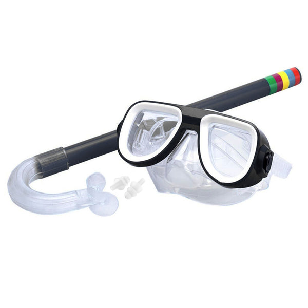 Airavat Splasho 1415 Junior Swimming Snorkel Set - Kids Snorkel Mask + Nose Clip & Ear Plugs | Anti-Fog & Leak-Proof Design | Lightweight Swim Gear for Boys & Girls (Multicolor)