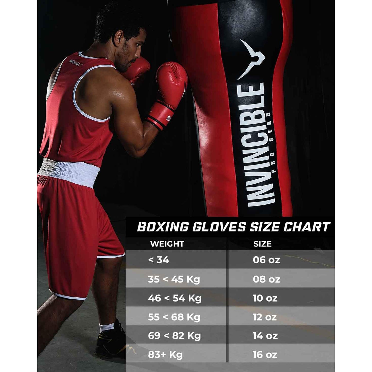Invincible Amateur Training Boxing Gloves - Best Price online Prokicksports.com