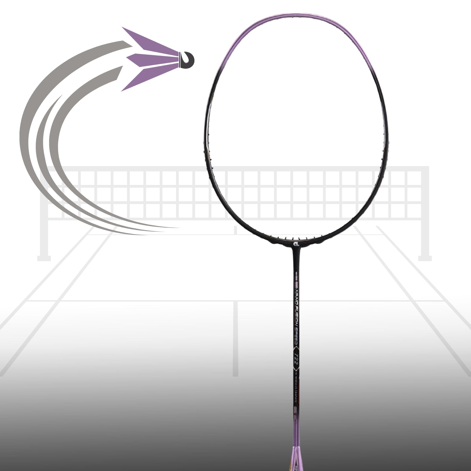 Apacs Nano Fusion Speed 722 Badminton Racquet without Cover, Grey (6U-G2) - Best Price online Prokicksports.com