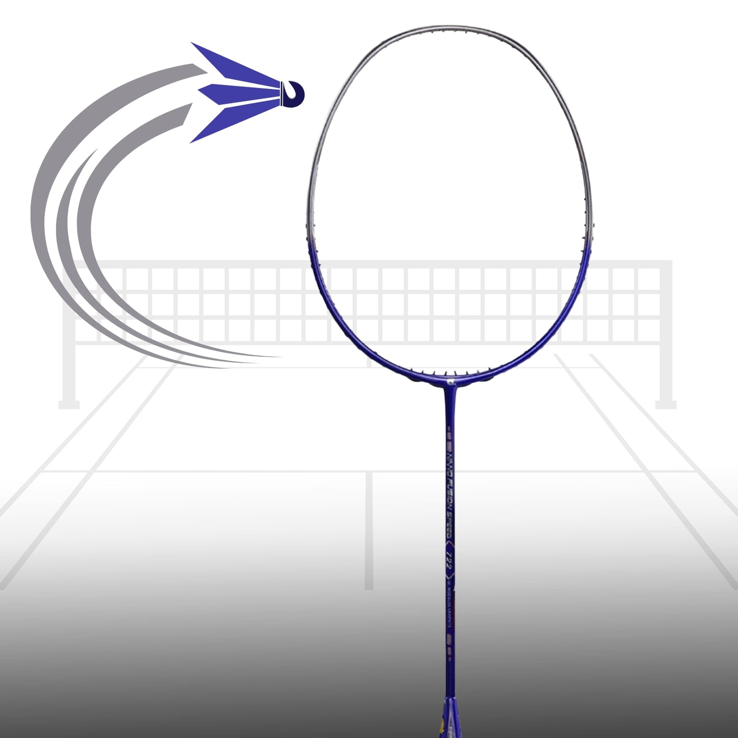 Apacs Nano Fusion Speed 722 Badminton Racquet without Cover, Grey (6U-G2) - Best Price online Prokicksports.com