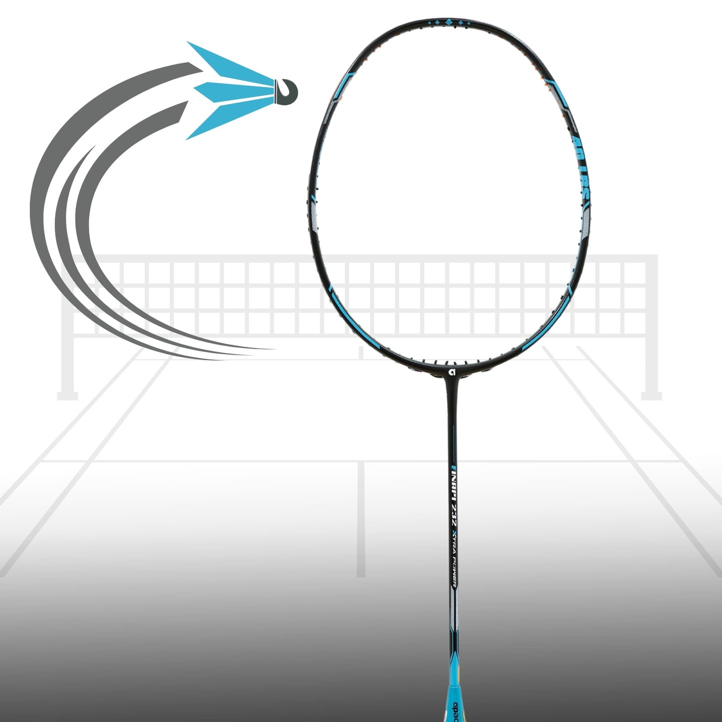 Apacs Finapi 232 Xtra Power Badminton Racket without Cover (4U-G1) - Best Price online Prokicksports.com