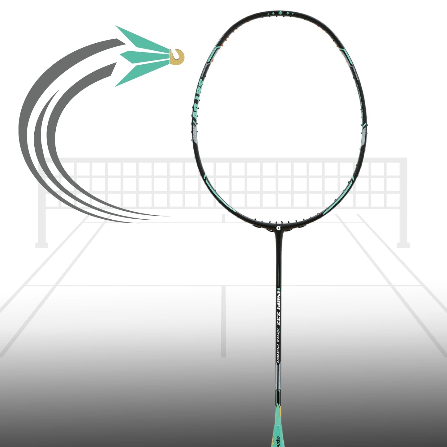 Apacs Finapi 232 Xtra Power Badminton Racket without Cover (4U-G1) - Best Price online Prokicksports.com