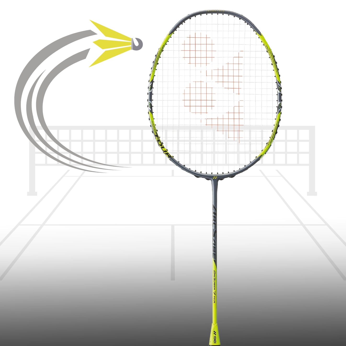 Yonex Arcsaber 7 Tour (4U5) Strung Badminton Racquet - Grey/Yellow - Best Price online Prokicksports.com