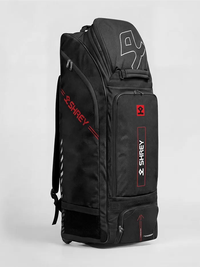 Shrey 3360 Legacy Duffle Wheelie 80 Cricket Kitbag | 2 Bat Capacity, Coated PU Fabric & Smooth Wheels - Best Price online Prokicksports.com