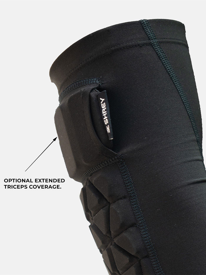 Shrey Legacy Cricket Arm Guard | Plastic + EVA Protection, Removable Triceps Pad & Compression Sleeve - Best Price online Prokicksports.com
