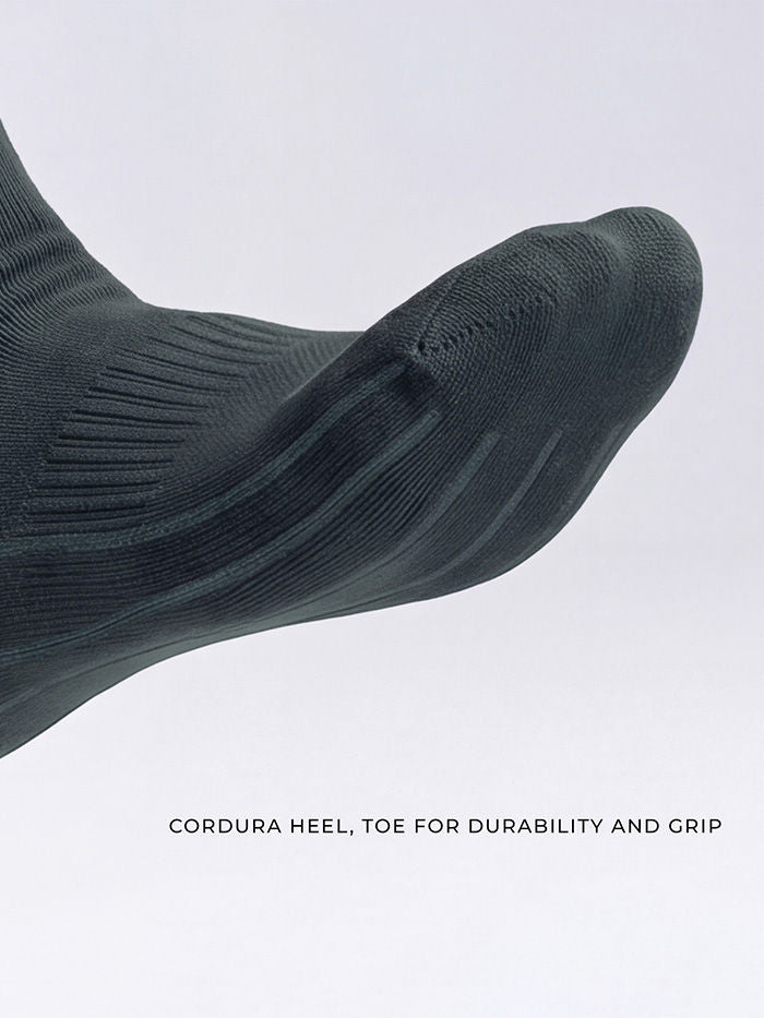 Shrey Original Match Cricket Socks (Pack of 3) | Combed Cotton, Cordura Heel & Toe | Grey-White/Viridian Green/Black Sand - Best Price online Prokicksports.com