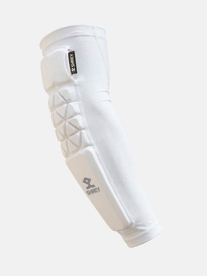 Shrey Legacy Cricket Arm Guard | Plastic + EVA Protection, Removable Triceps Pad & Compression Sleeve - Best Price online Prokicksports.com